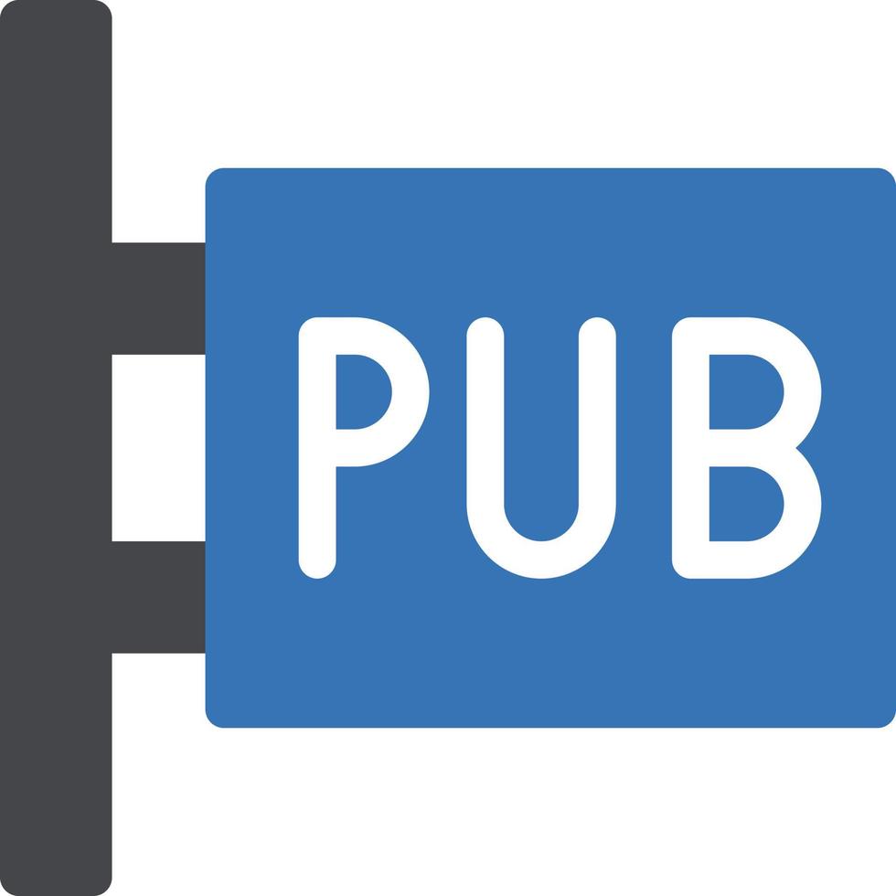 ilustração em vetor placa de pub em símbolos de qualidade background.premium. ícones vetoriais para conceito e design gráfico.