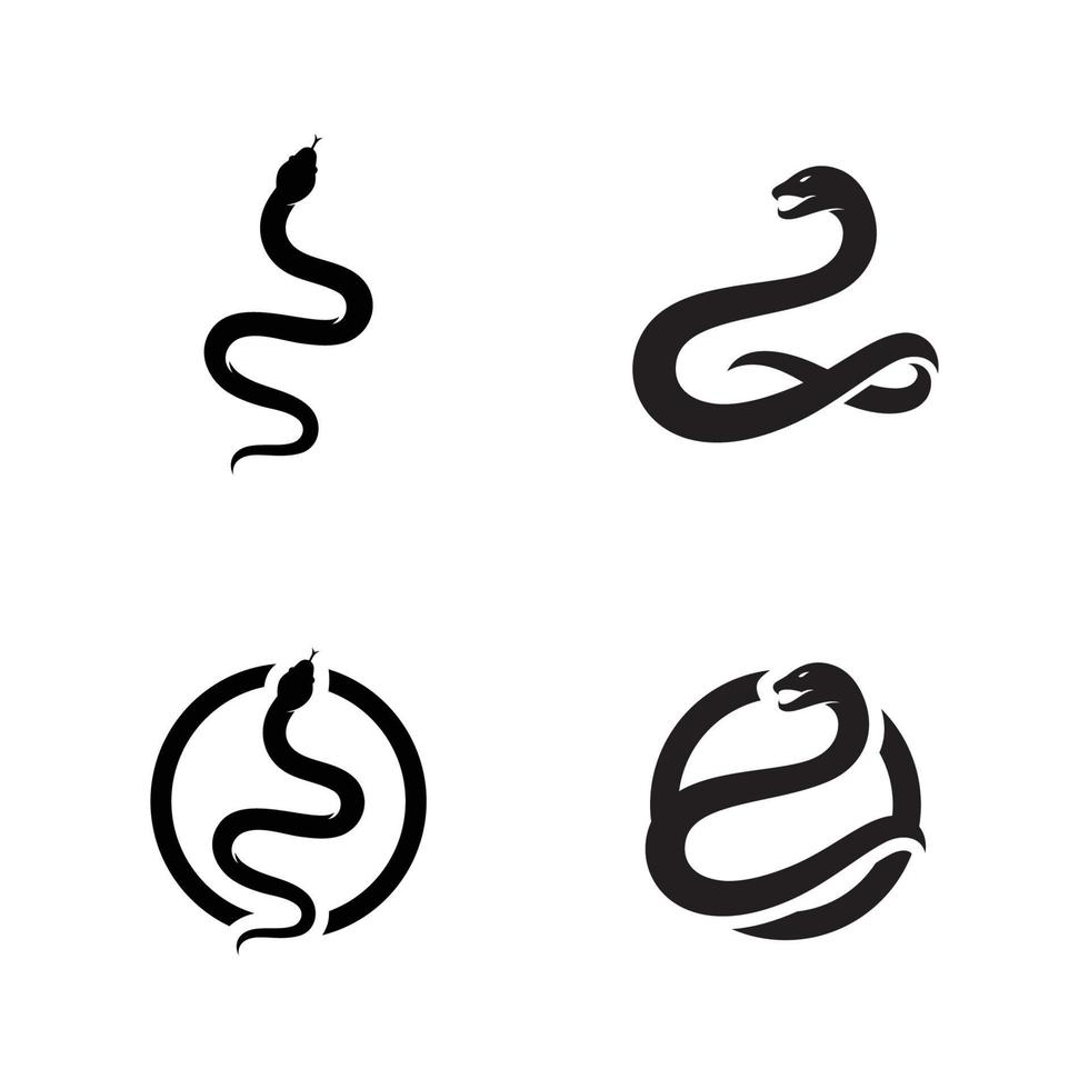 modelo de vetor de ícone de logotipo de cobra