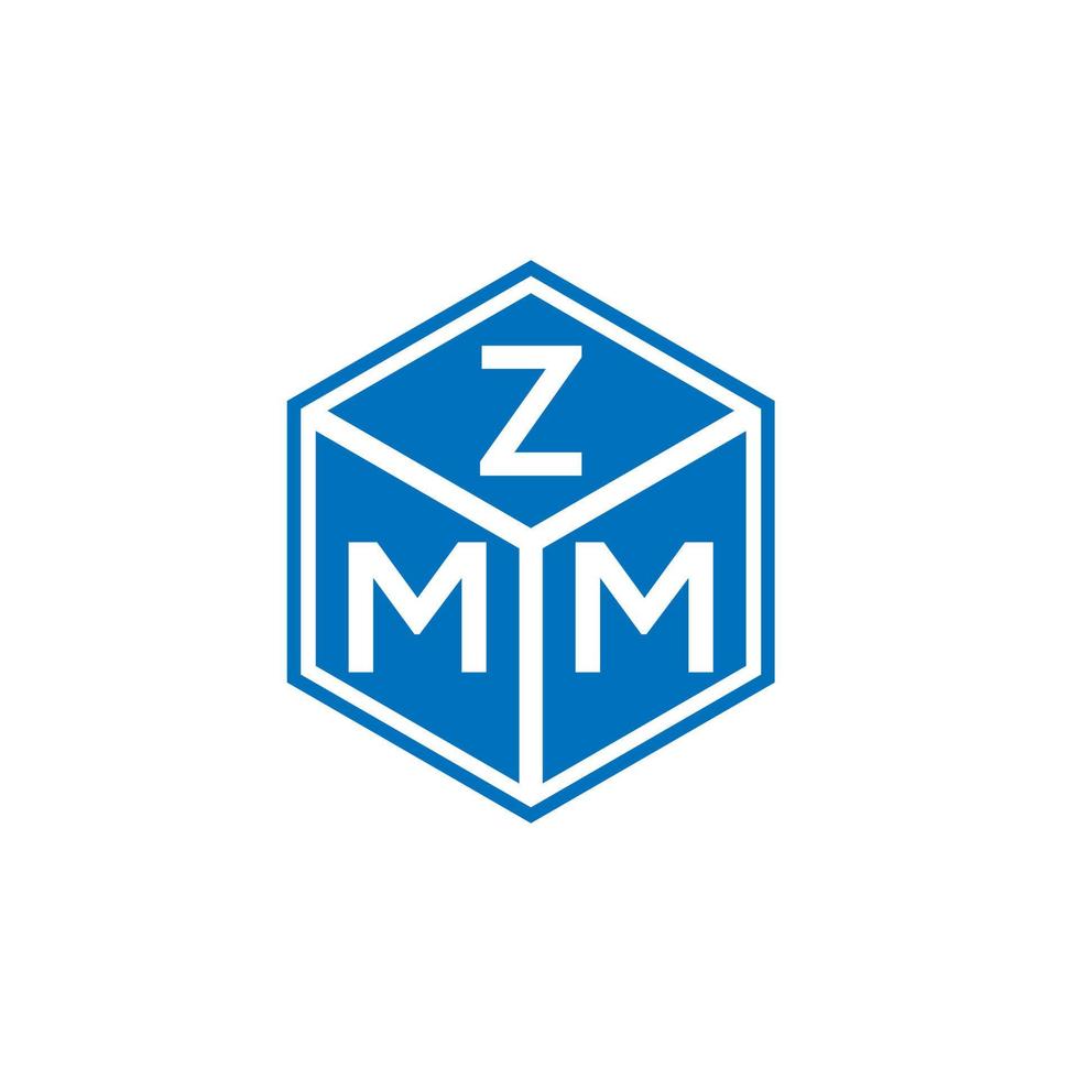 design de logotipo de letra zmm em fundo branco. conceito de logotipo de letra de iniciais criativas zmm. design de letra zmm. vetor