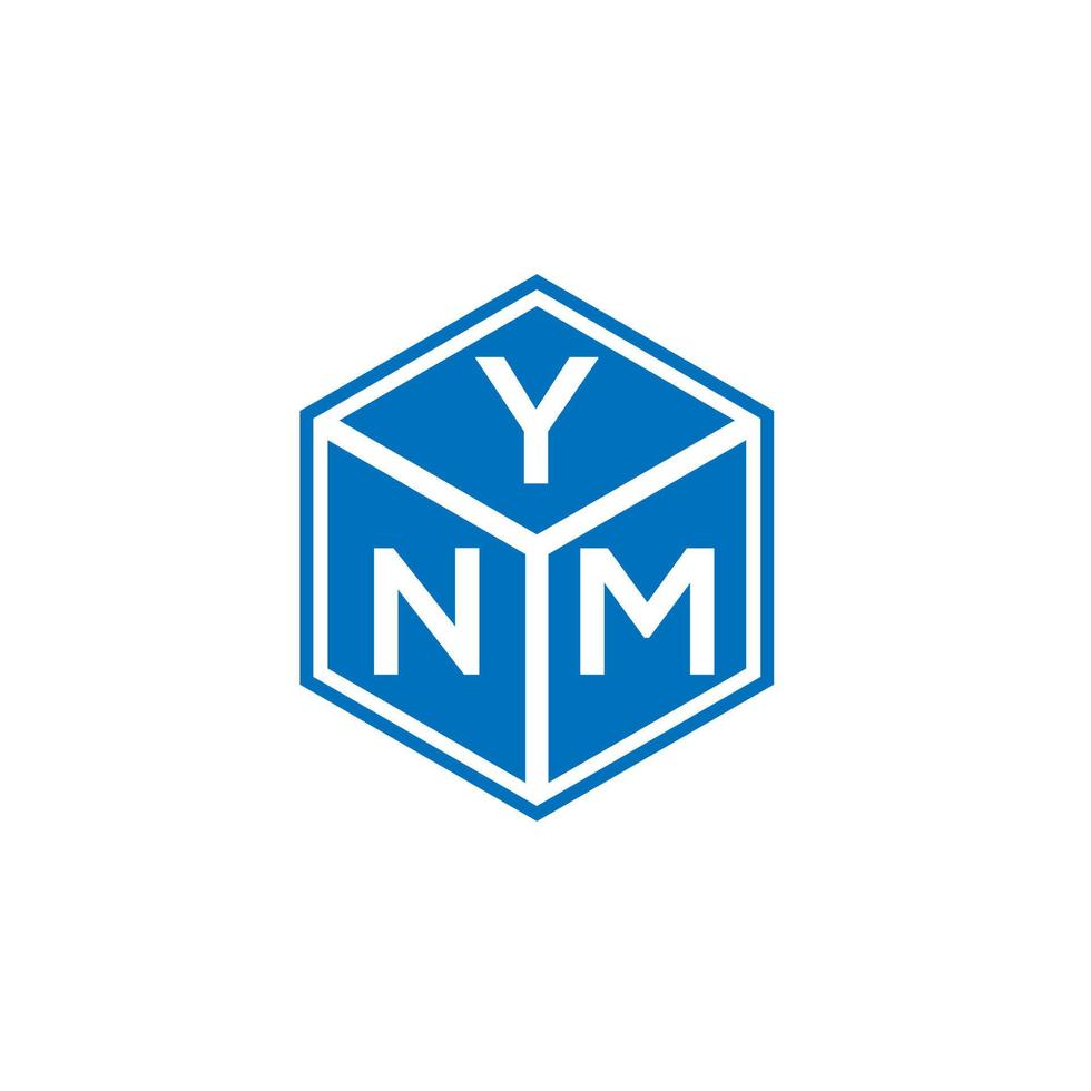 design de logotipo de carta ynm em fundo branco. conceito de logotipo de letra de iniciais criativas ynm. design de letra ynm. vetor
