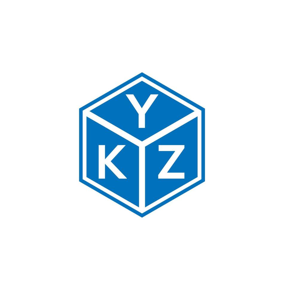 design de logotipo de carta ykz em fundo branco. conceito de logotipo de letra de iniciais criativas ykz. design de letra ykz. vetor