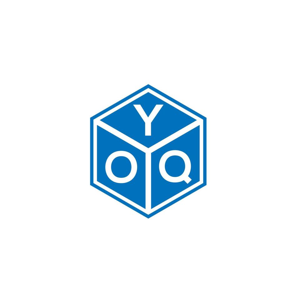 design de logotipo de carta yoq em fundo branco. conceito de logotipo de letra de iniciais criativas yoq. design de letra yoq. vetor