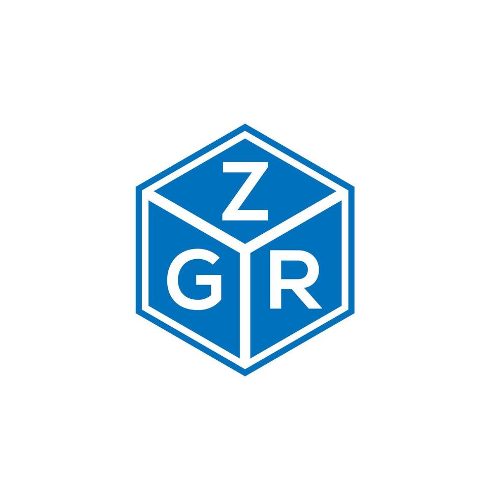 design de logotipo de carta zgr em fundo branco. conceito de logotipo de letra de iniciais criativas zgr. design de letra zgr. vetor