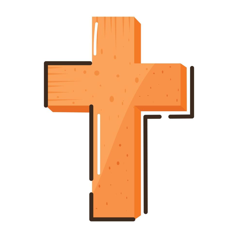 verifique este ícone plano premium da cruz sagrada vetor