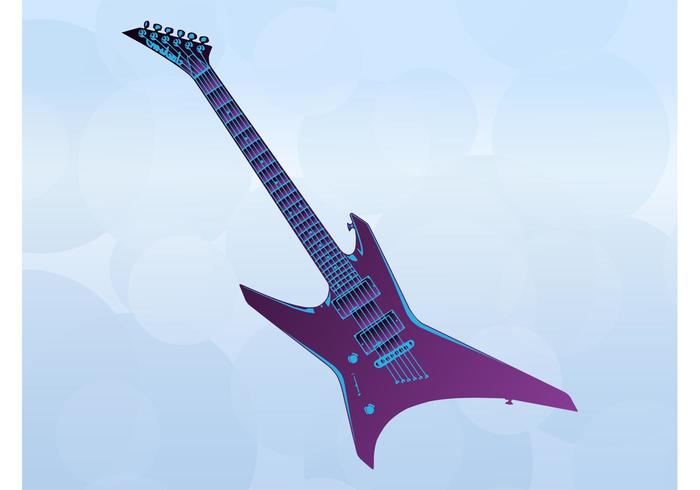 Guitarra em metal vetor