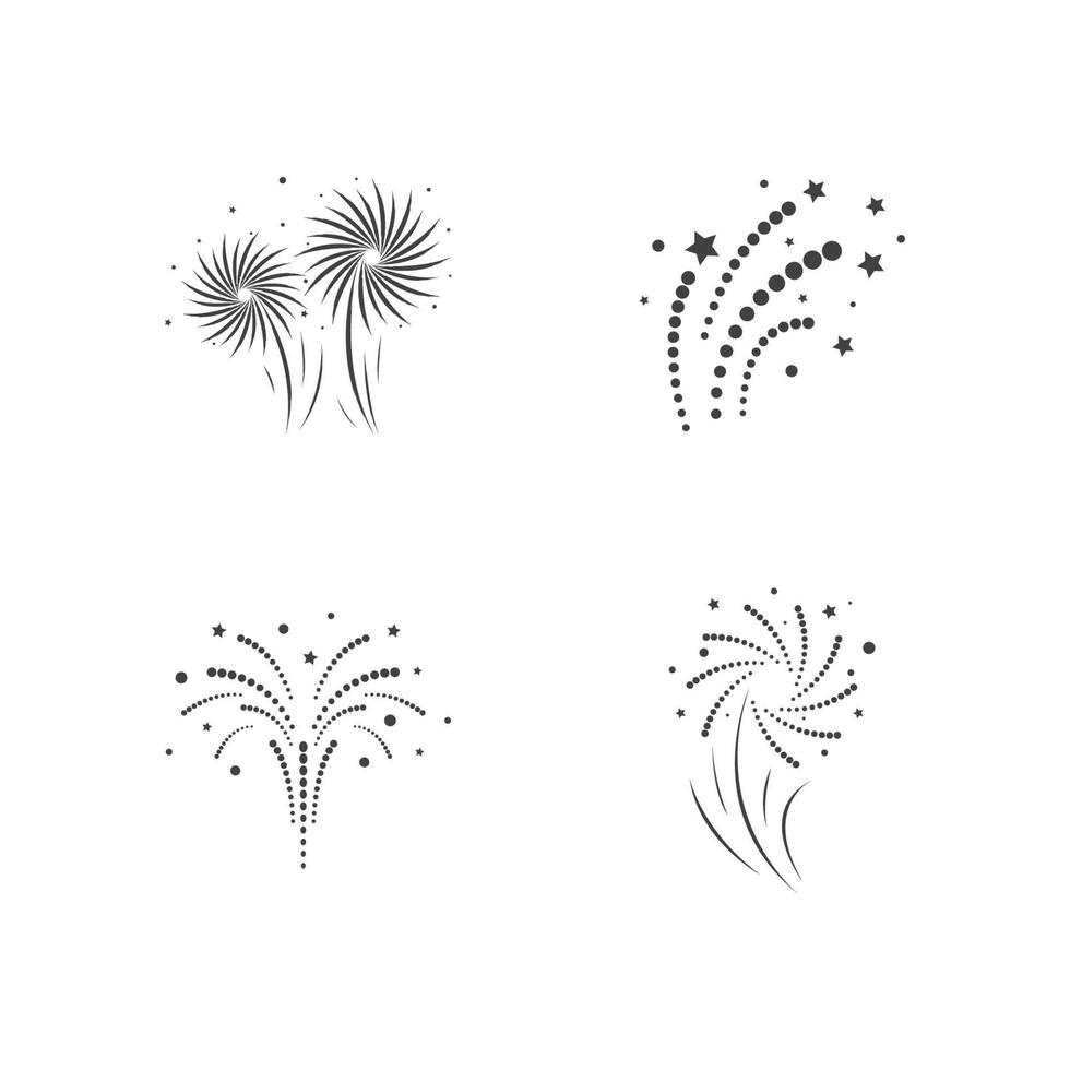 ilustração do ícone do vetor de fogos de artifício