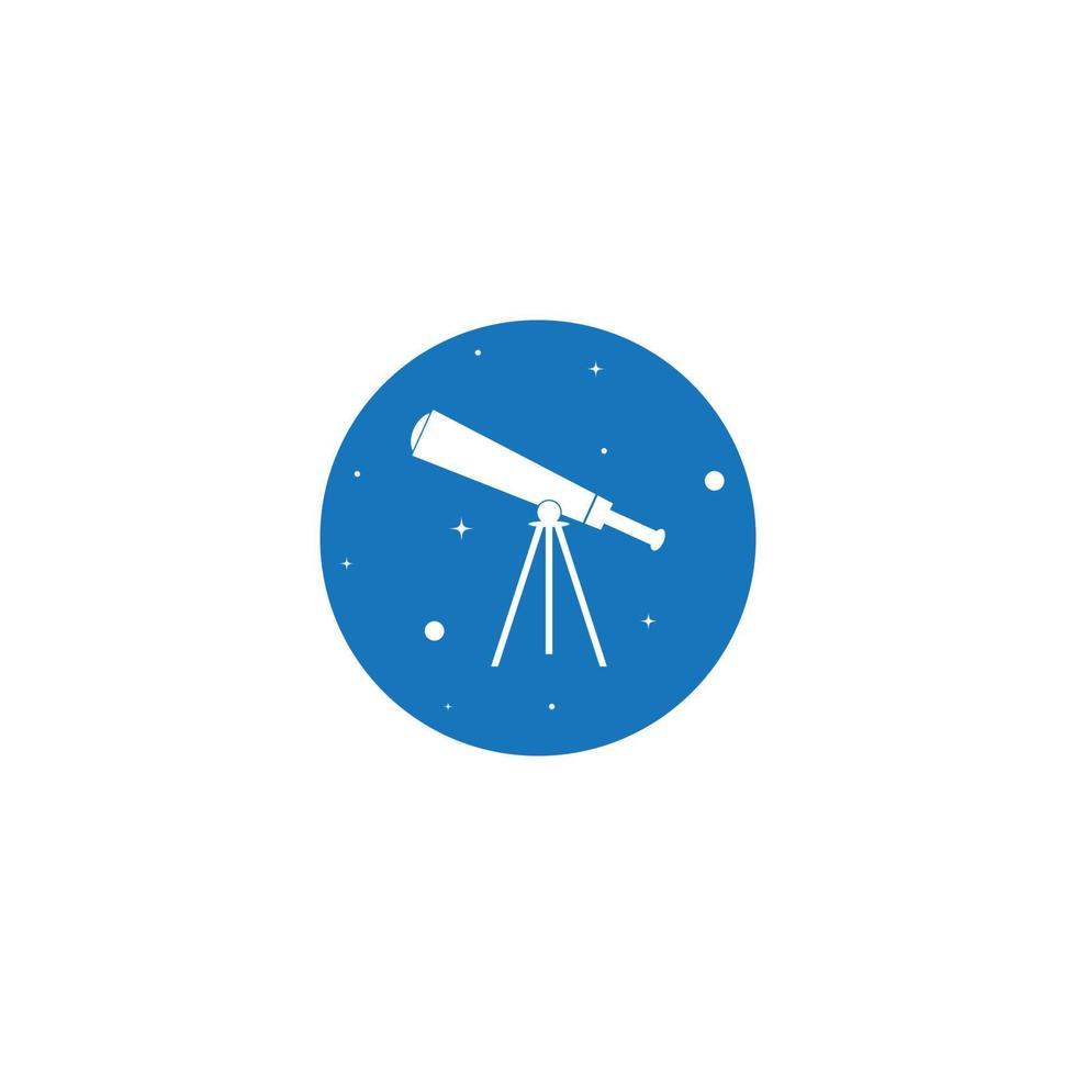 vetor de ícone do logotipo do telescópio