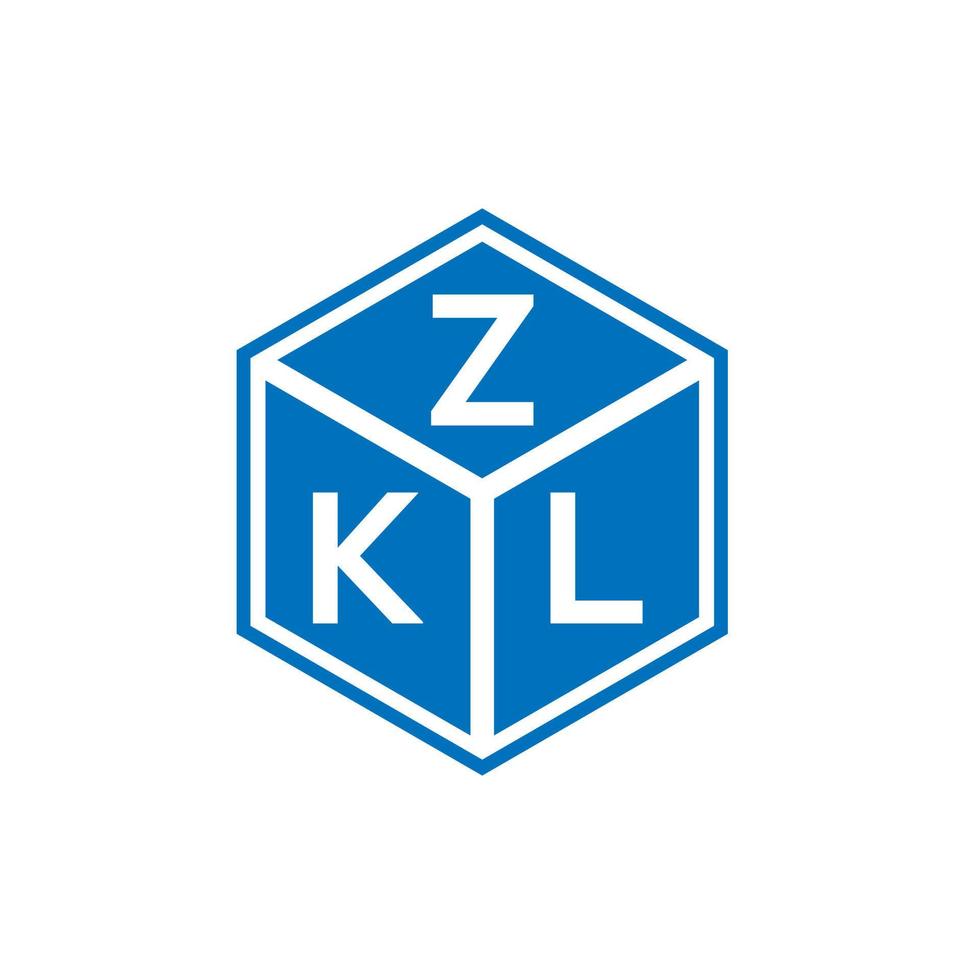 design de logotipo de letra zkl em fundo branco. conceito de logotipo de letra de iniciais criativas zkl. design de letra zkl. vetor