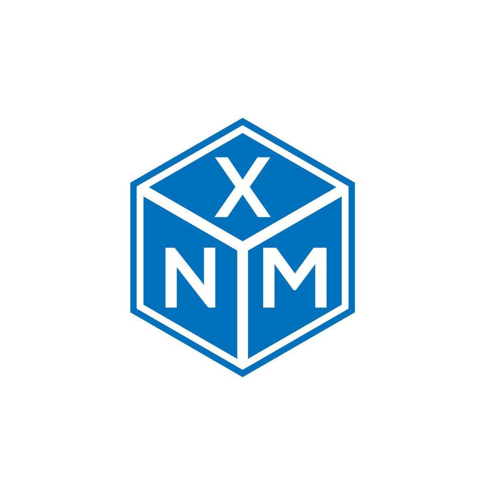 design de logotipo de carta xnm em fundo branco. conceito de logotipo de letra de iniciais criativas xnm. design de letra xnm. vetor