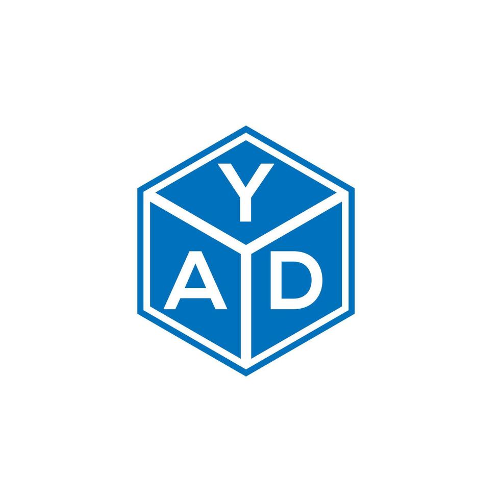design de logotipo de carta yad em fundo branco. conceito de logotipo de letra de iniciais criativas yad. projeto de letra yad. vetor