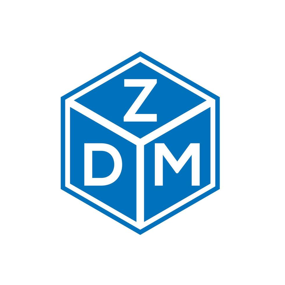 design de logotipo de carta zdm em fundo branco. conceito de logotipo de letra de iniciais criativas zdm. design de letra zdm. vetor