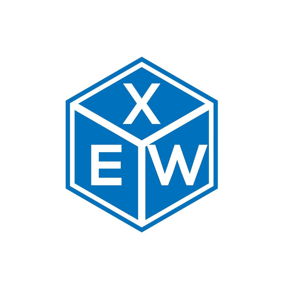 xew carta logotipo design em fundo branco. xew conceito de logotipo de carta de iniciais criativas. xw design de letras. vetor