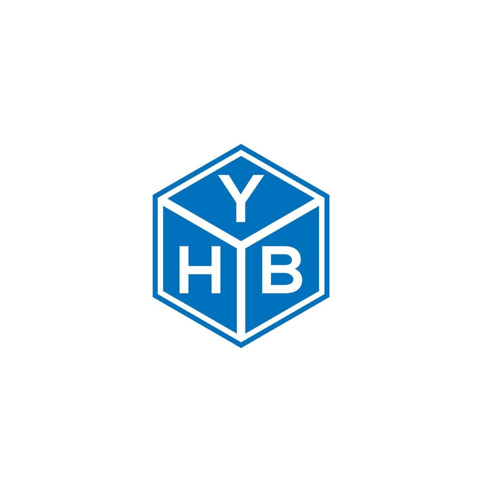 design de logotipo de carta yhb em fundo branco. conceito de logotipo de letra de iniciais criativas yhb. design de letras yhb. vetor