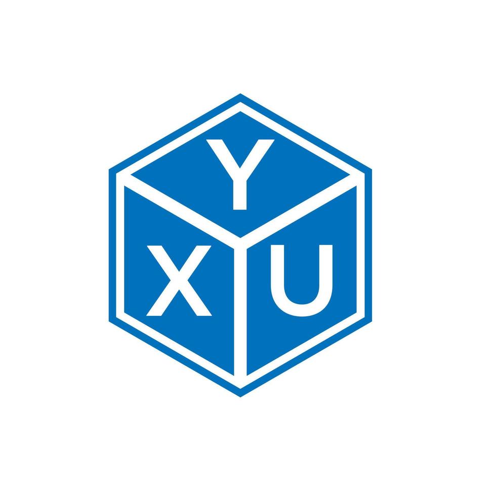 design de logotipo de carta yxu em fundo branco. conceito de logotipo de letra de iniciais criativas yxu. design de letra yxu. vetor
