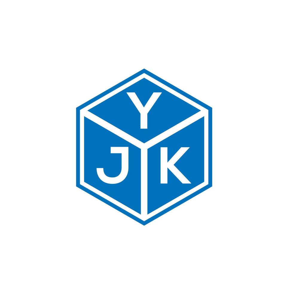 design de logotipo de carta yjk em fundo branco. conceito de logotipo de letra de iniciais criativas yjk. yjk design de letras. vetor