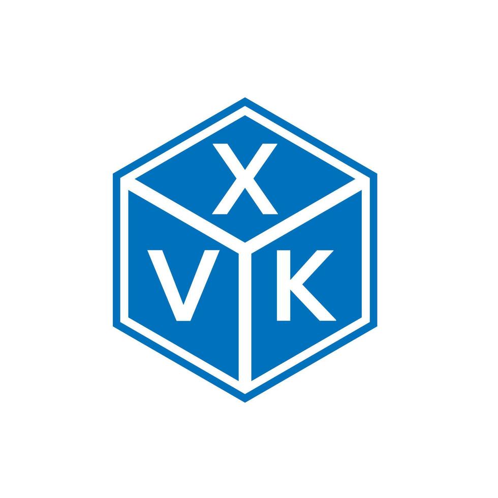 design de logotipo de carta xvk em fundo branco. xvk conceito de logotipo de letra de iniciais criativas. design de letra xvk. vetor