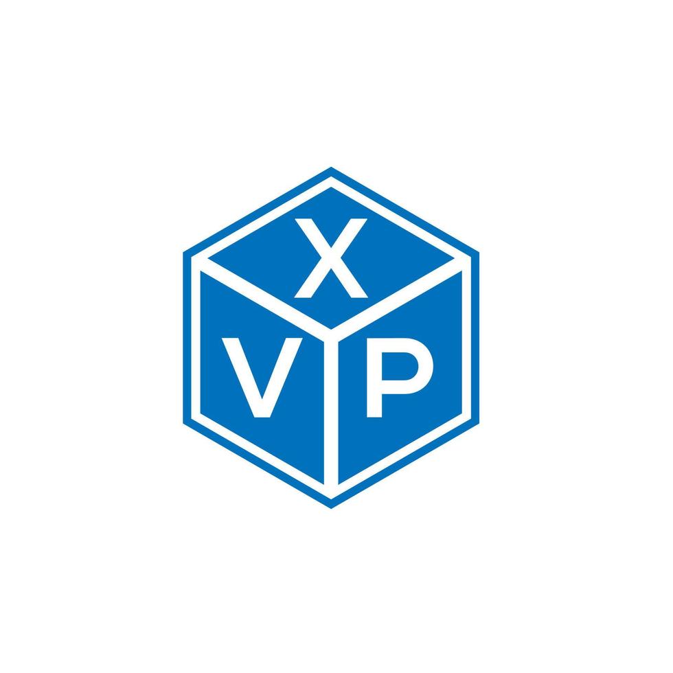 design de logotipo de carta xvp em fundo branco. xvp conceito de logotipo de carta de iniciais criativas. design de carta xvp. vetor