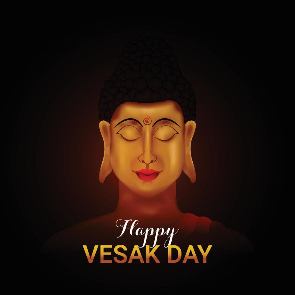 feliz dia de vesak conceito de design de ilustração vetor