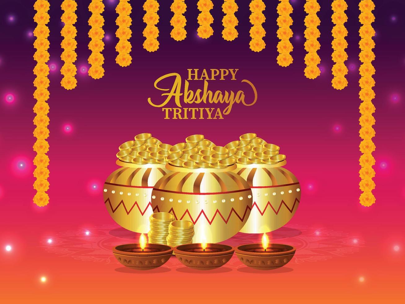 fundo de celebração feliz akshaya tritya vetor