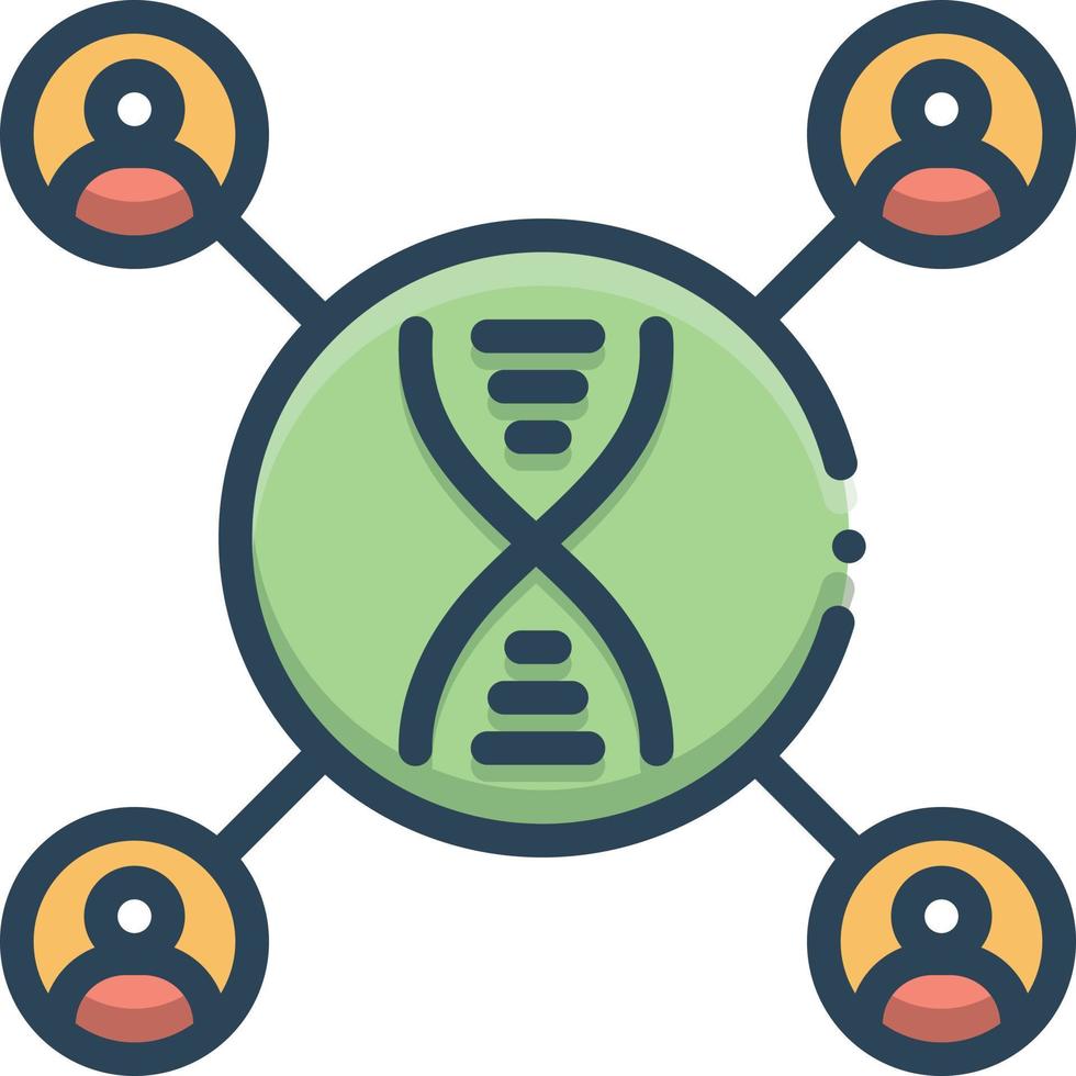 ícone colorido para correspondência de DNA vetor