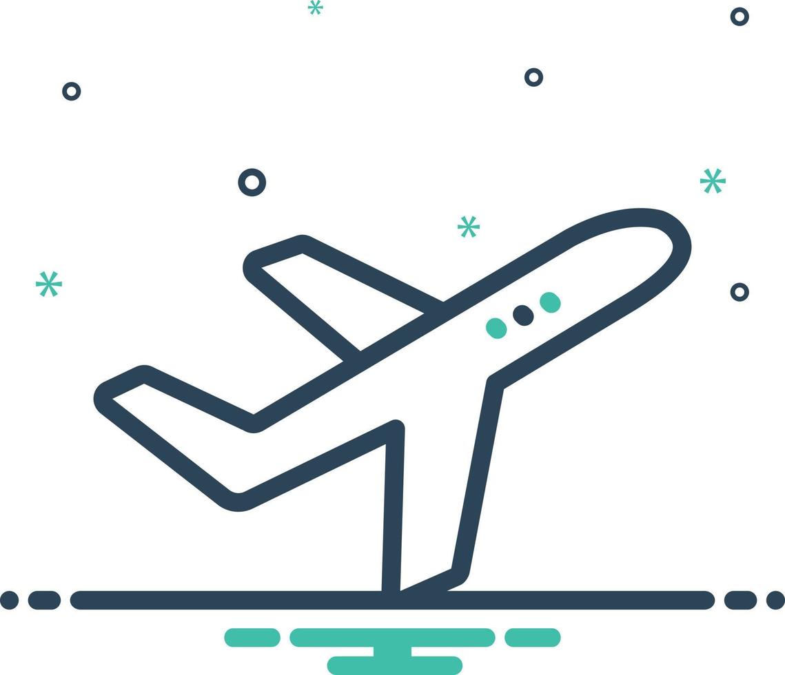 ícone de mistura para avião vetor