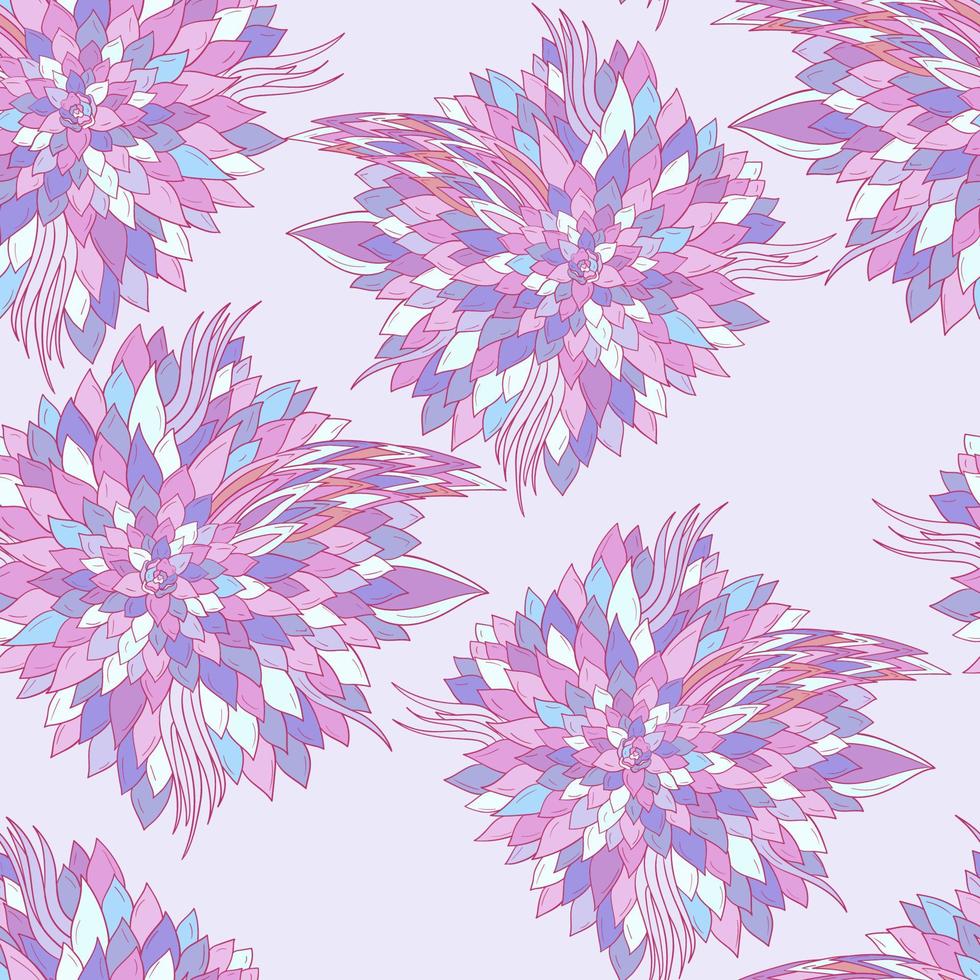 fundo floral sem costura com padrões abstratos de peônias vetor