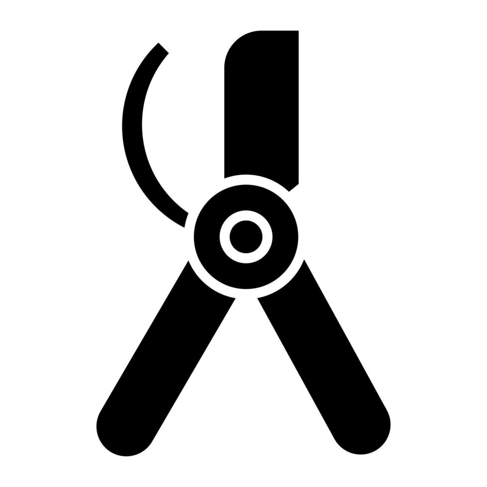 ícone de glifo de podador vetor