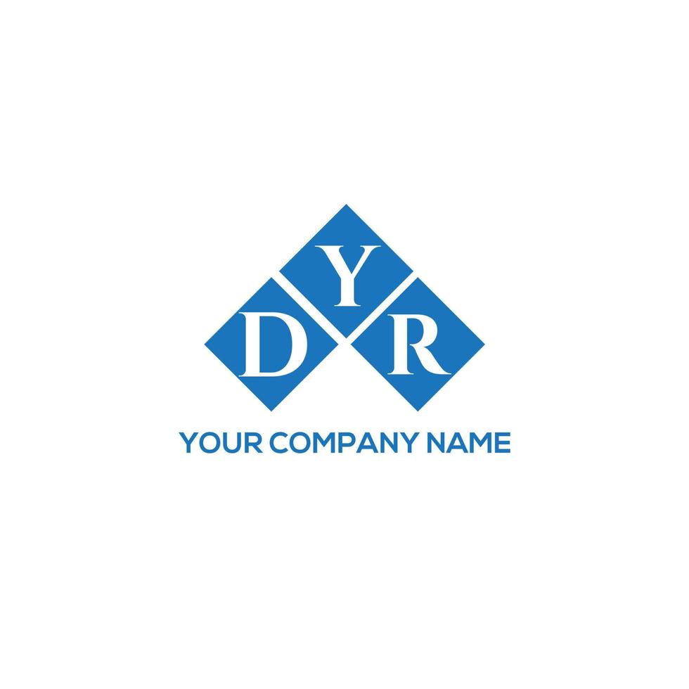 dyr carta logotipo design em fundo branco. dyr conceito de logotipo de letra de iniciais criativas. design de letra dyr. vetor