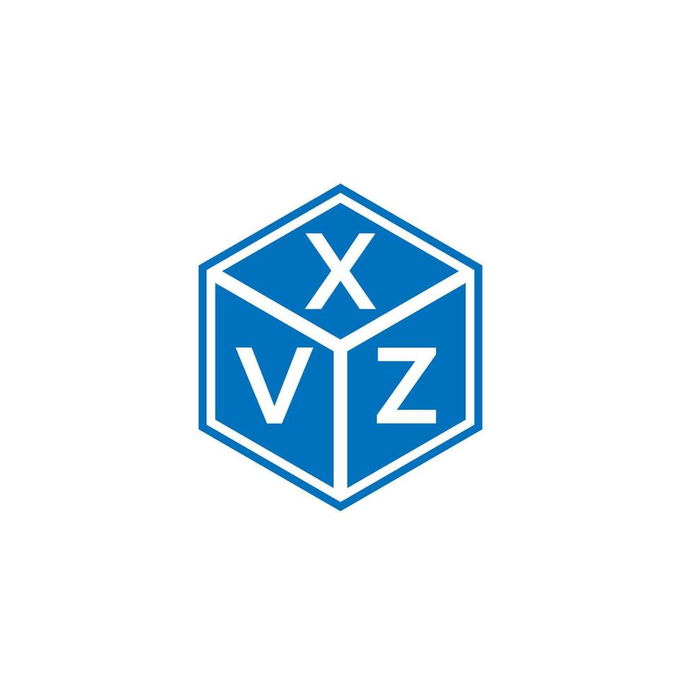 design de logotipo de carta xvz em fundo branco. conceito de logotipo de letra de iniciais criativas xvz. design de letra xvz. vetor