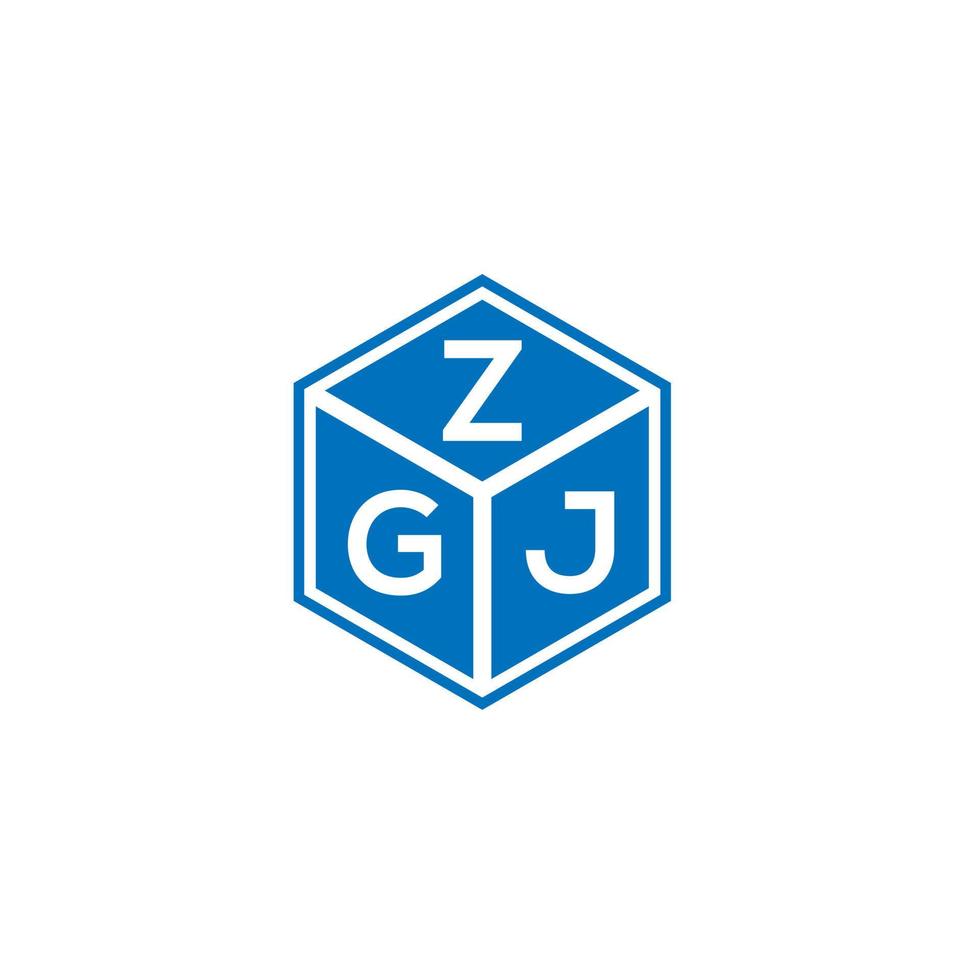 design de logotipo de letra zgj em fundo branco. conceito de logotipo de letra de iniciais criativas zgj. design de letra zgj. vetor