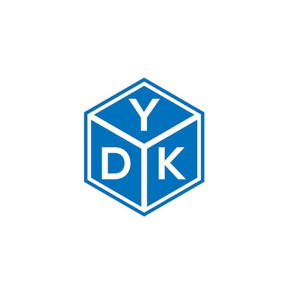 design de logotipo de carta ydk em fundo branco. conceito de logotipo de letra de iniciais criativas ydk. design de letra ydk. vetor