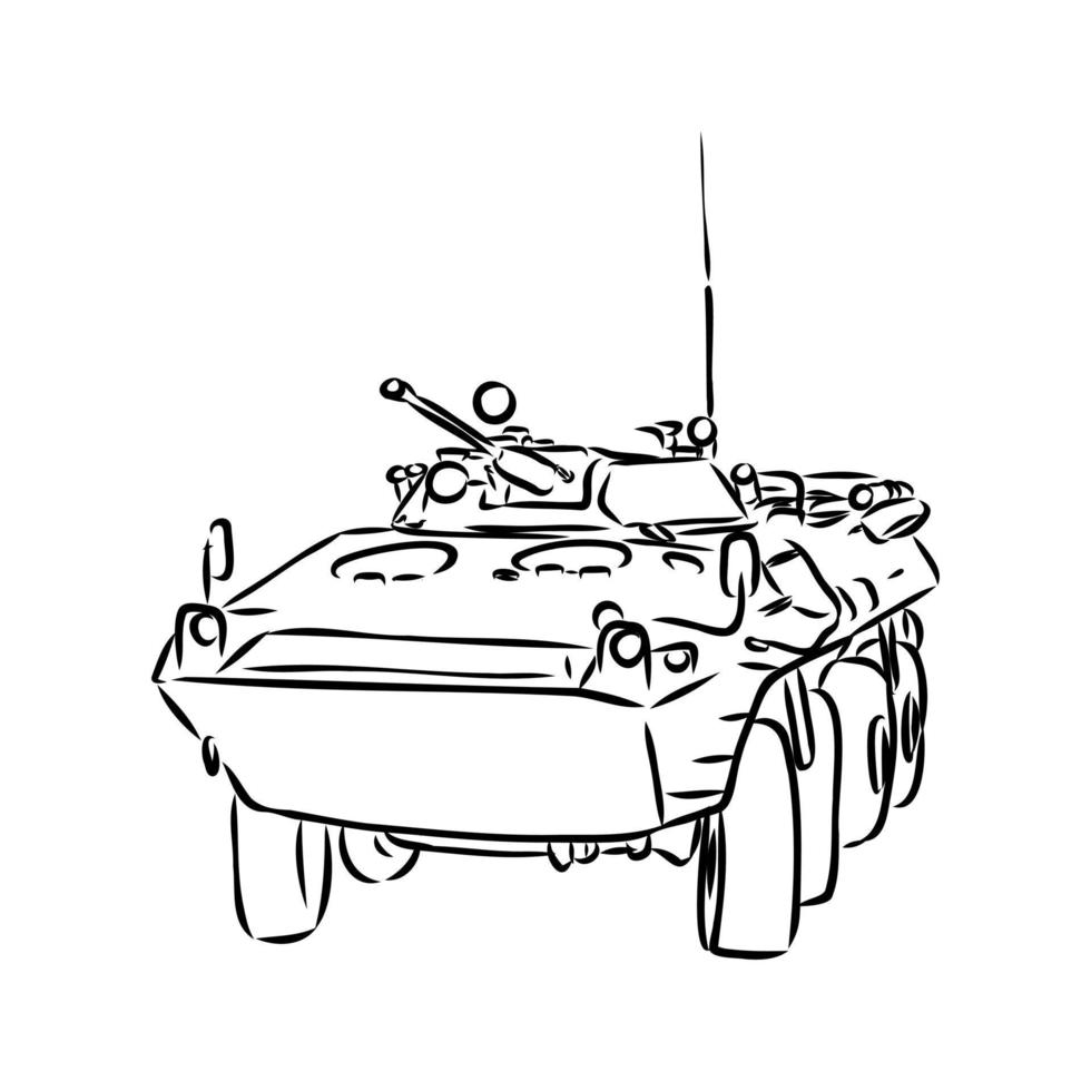 desenho vetorial de carro blindado vetor