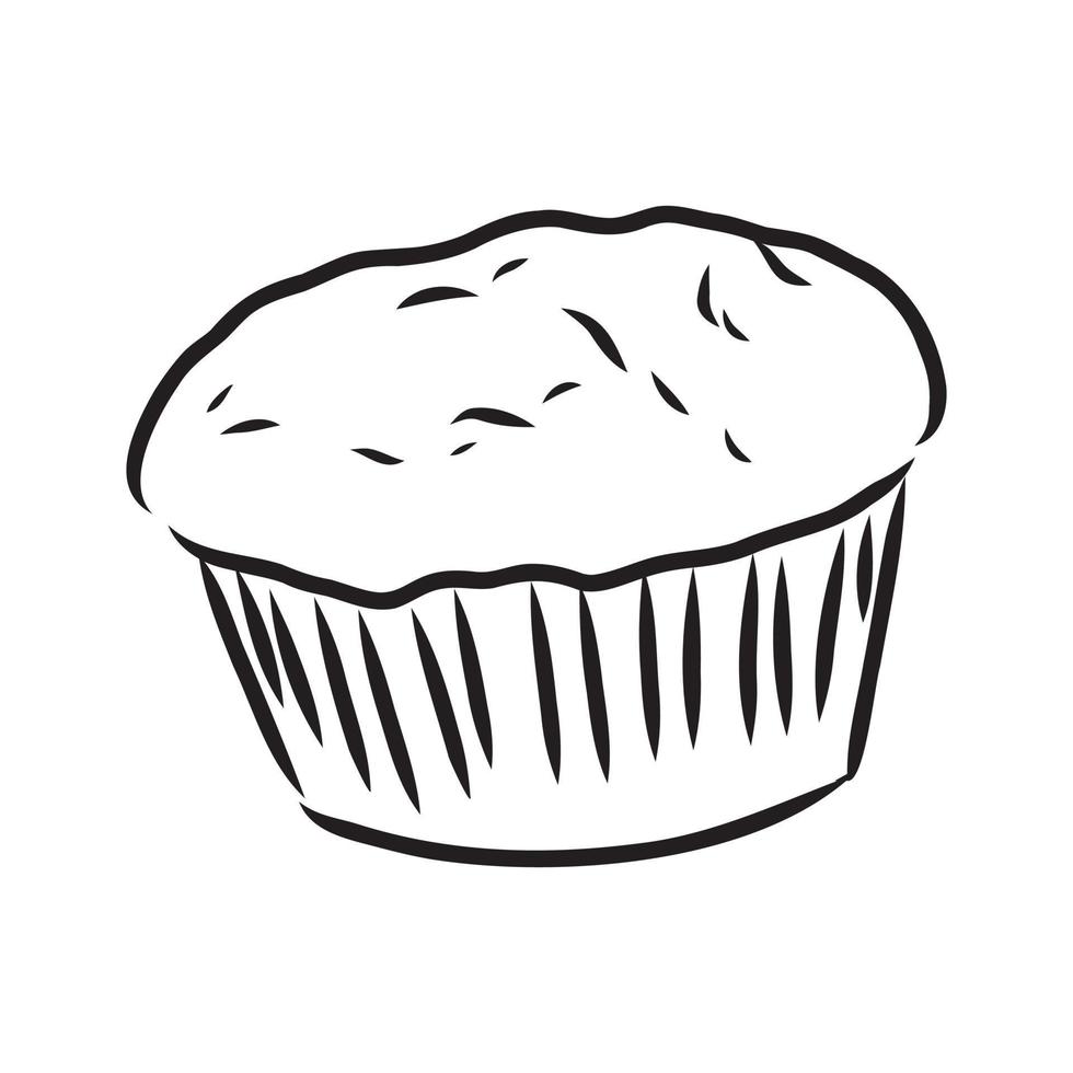 desenho vetorial de cupcake vetor