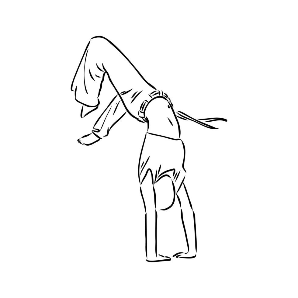 desenho vetorial de capoeira vetor