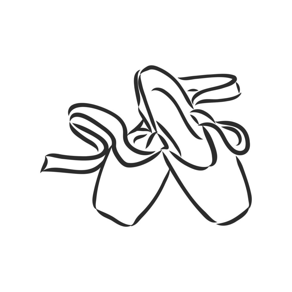 desenho vetorial de sapatilhas de ponta vetor