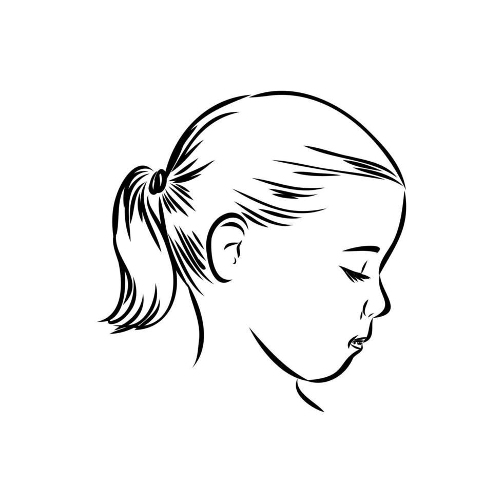 desenho vetorial de perfil infantil vetor