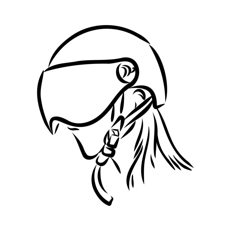 desenho vetorial de capacete de motocicleta vetor