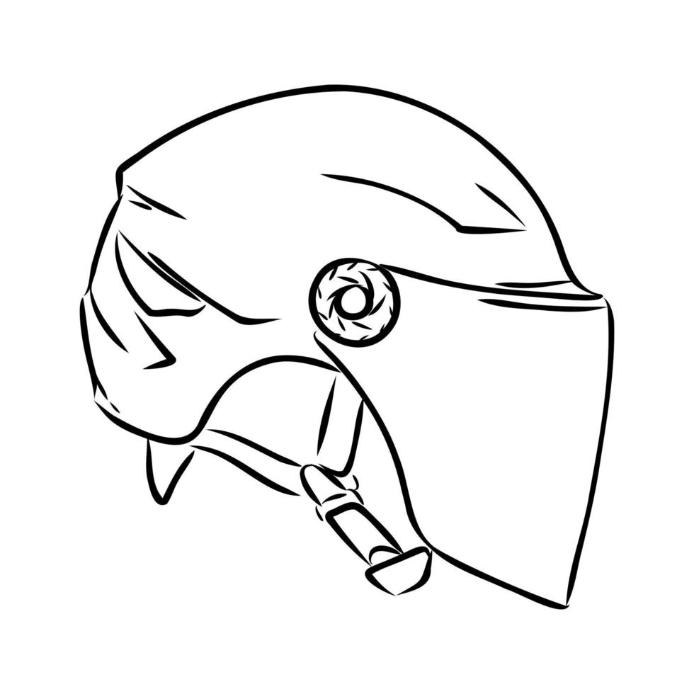 desenho vetorial de capacete de motocicleta vetor