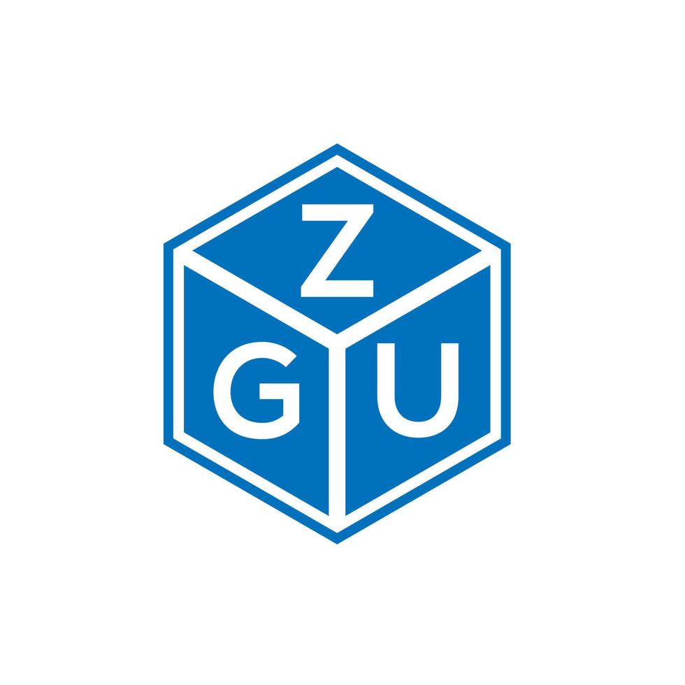 design de logotipo de letra zgu em fundo branco. conceito de logotipo de letra de iniciais criativas zgu. design de letra zgu. vetor