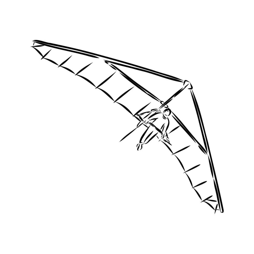 desenho vetorial de asa delta vetor