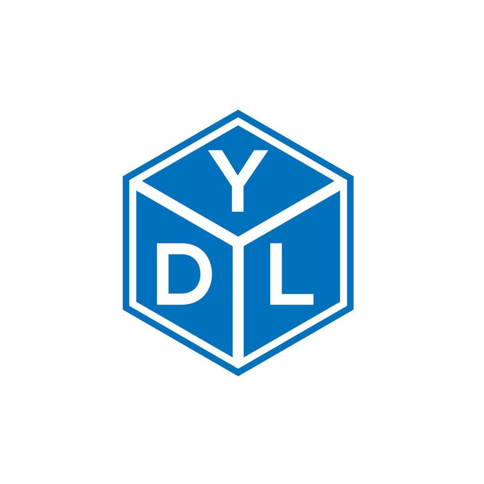 design de logotipo de letra ydl em fundo branco. conceito de logotipo de letra de iniciais criativas ydl. design de letra ydl. vetor