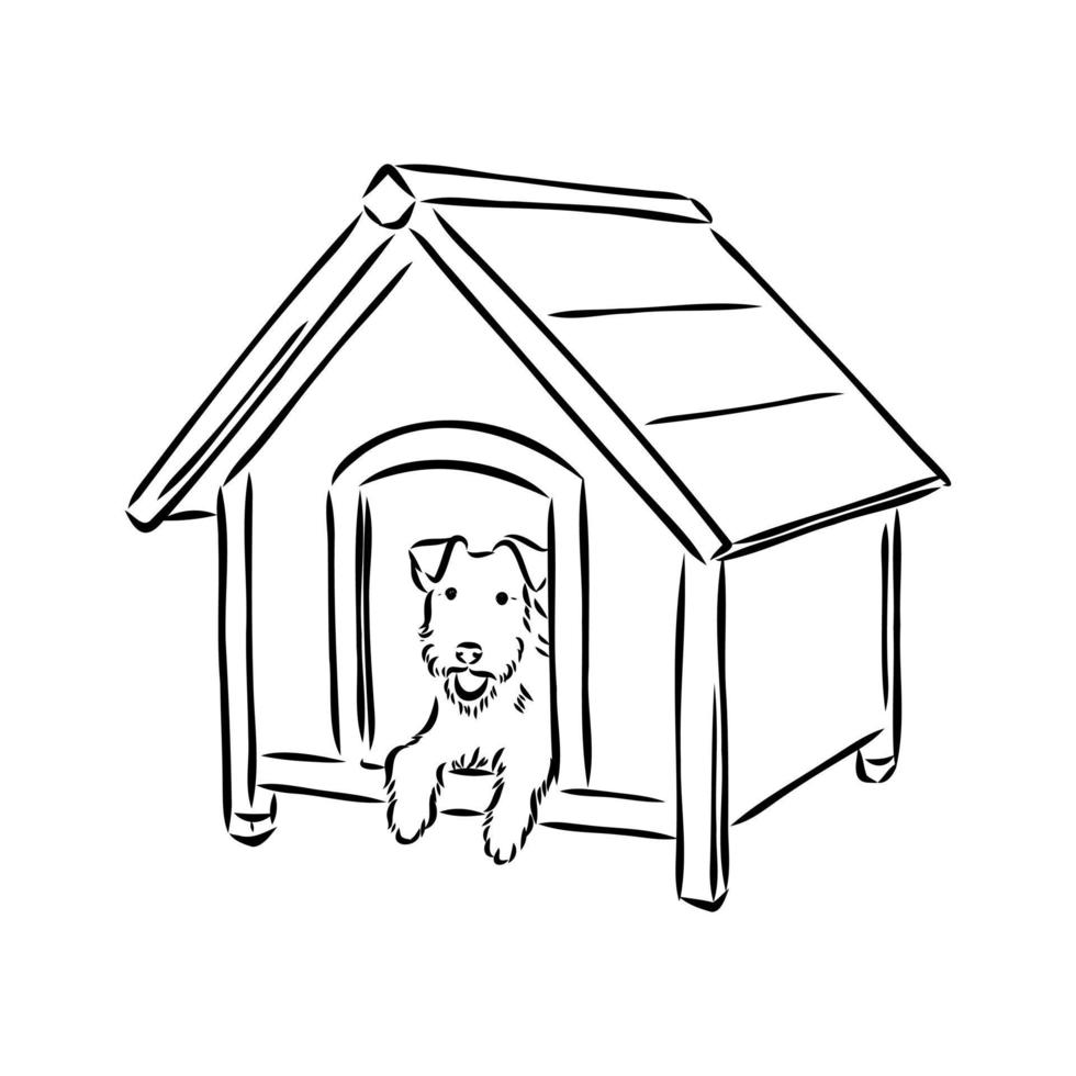 desenho vetorial de casinha de cachorro vetor