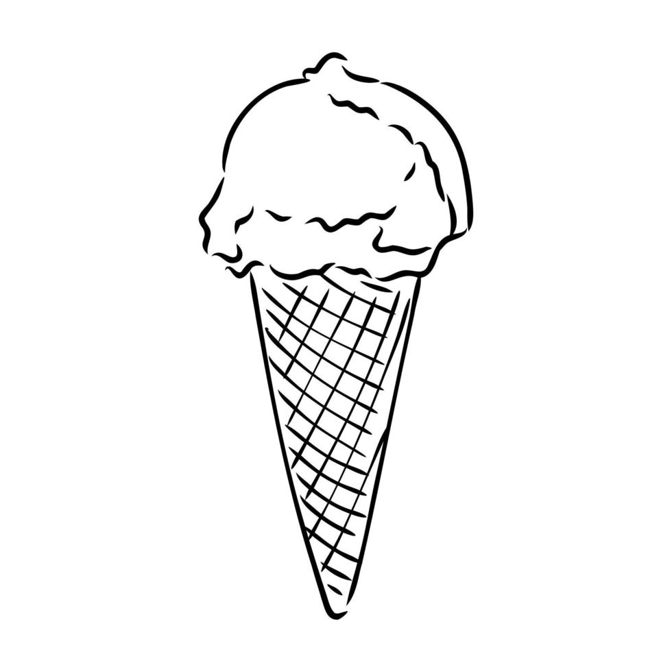 desenho vetorial de sorvete vetor