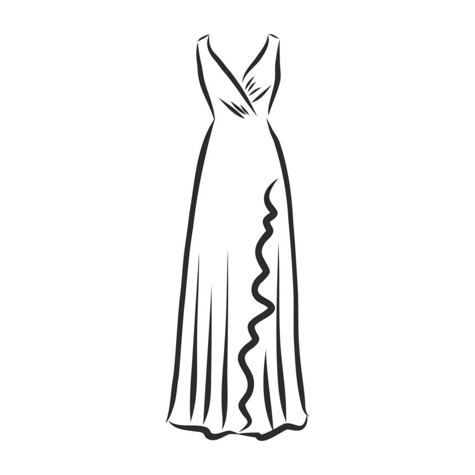 desenho vetorial de vestido vetor