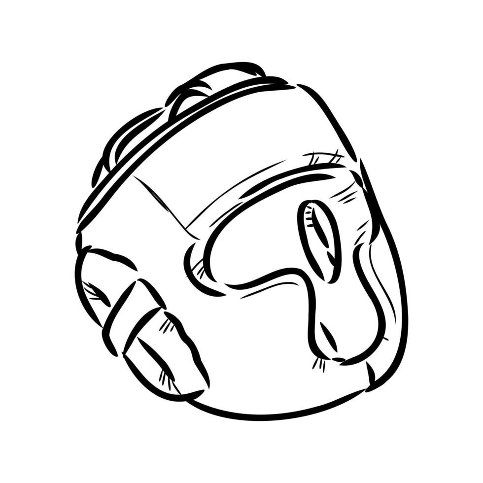 desenho vetorial de capacete de boxe vetor