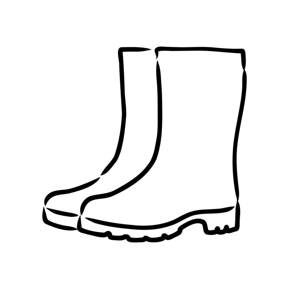 desenho vetorial de botas de borracha vetor