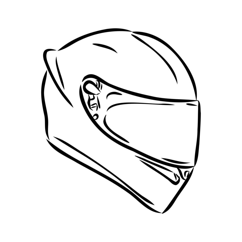 desenho vetorial de capacete de motocicleta vetor