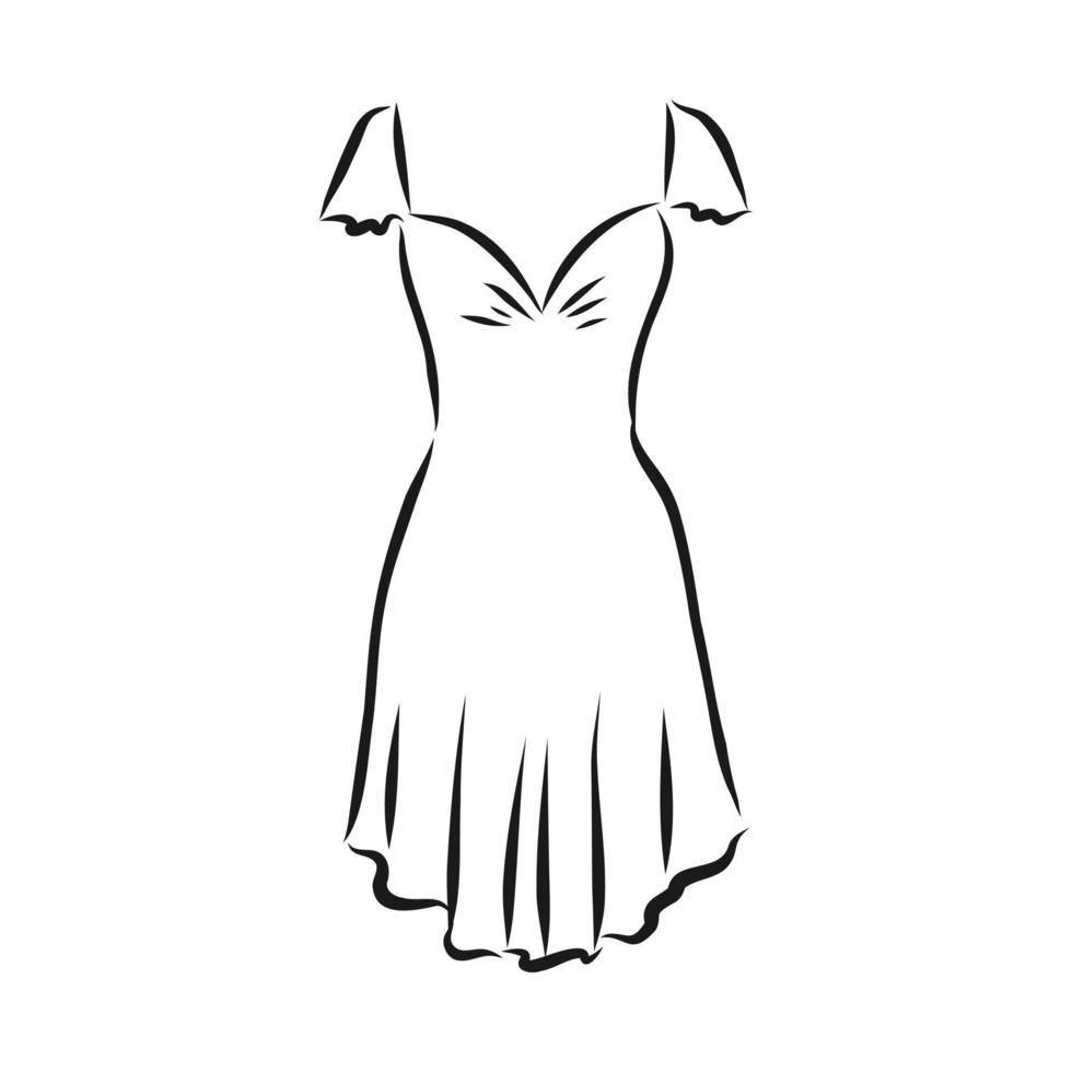 desenho vetorial de vestido vetor
