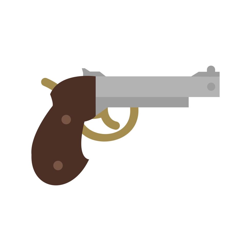 ícone de cor plana de pistola vetor