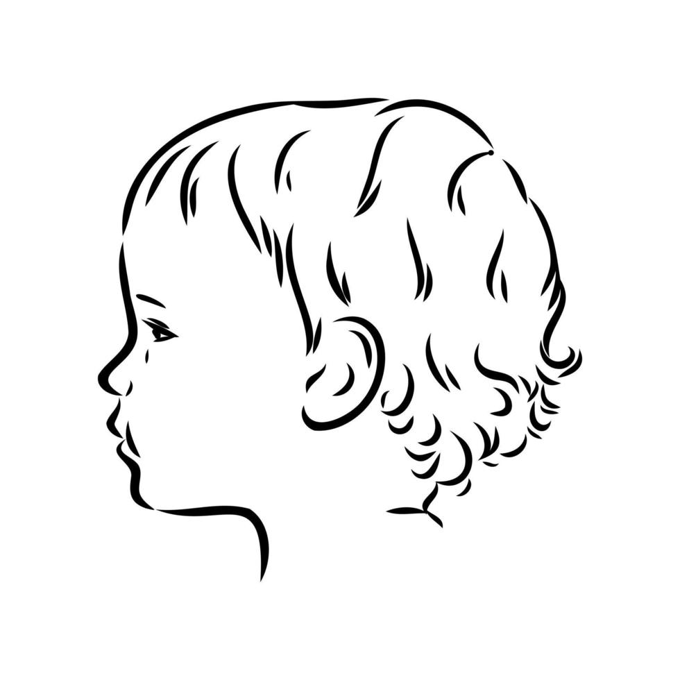 desenho vetorial de perfil infantil vetor